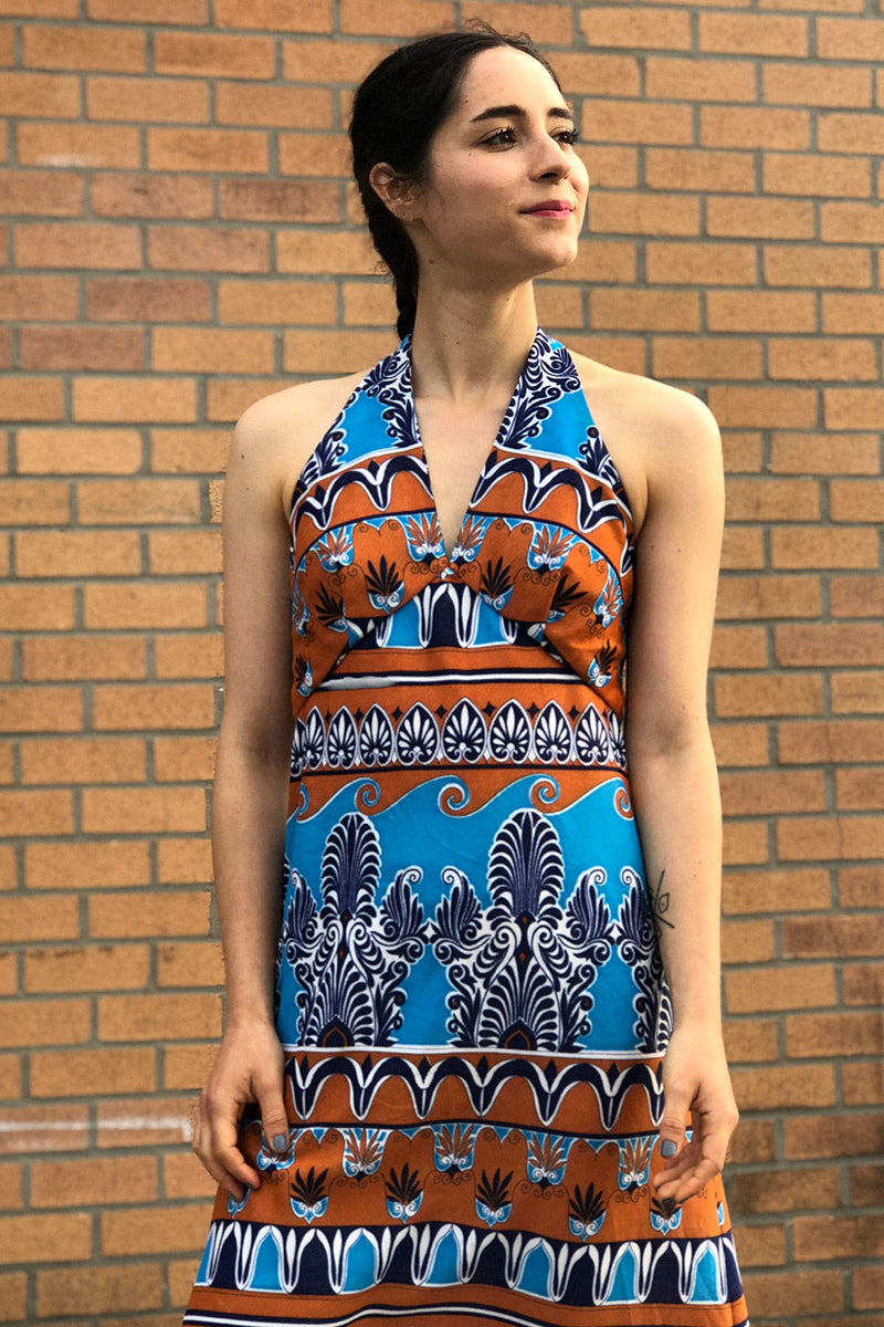 Tapestry Halter Maxi Dress S