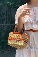 Woven Striped Handbag