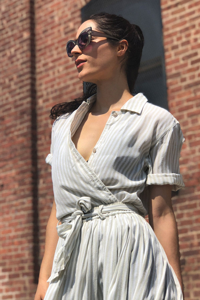 Sage Striped 2-Piece Set XS-M