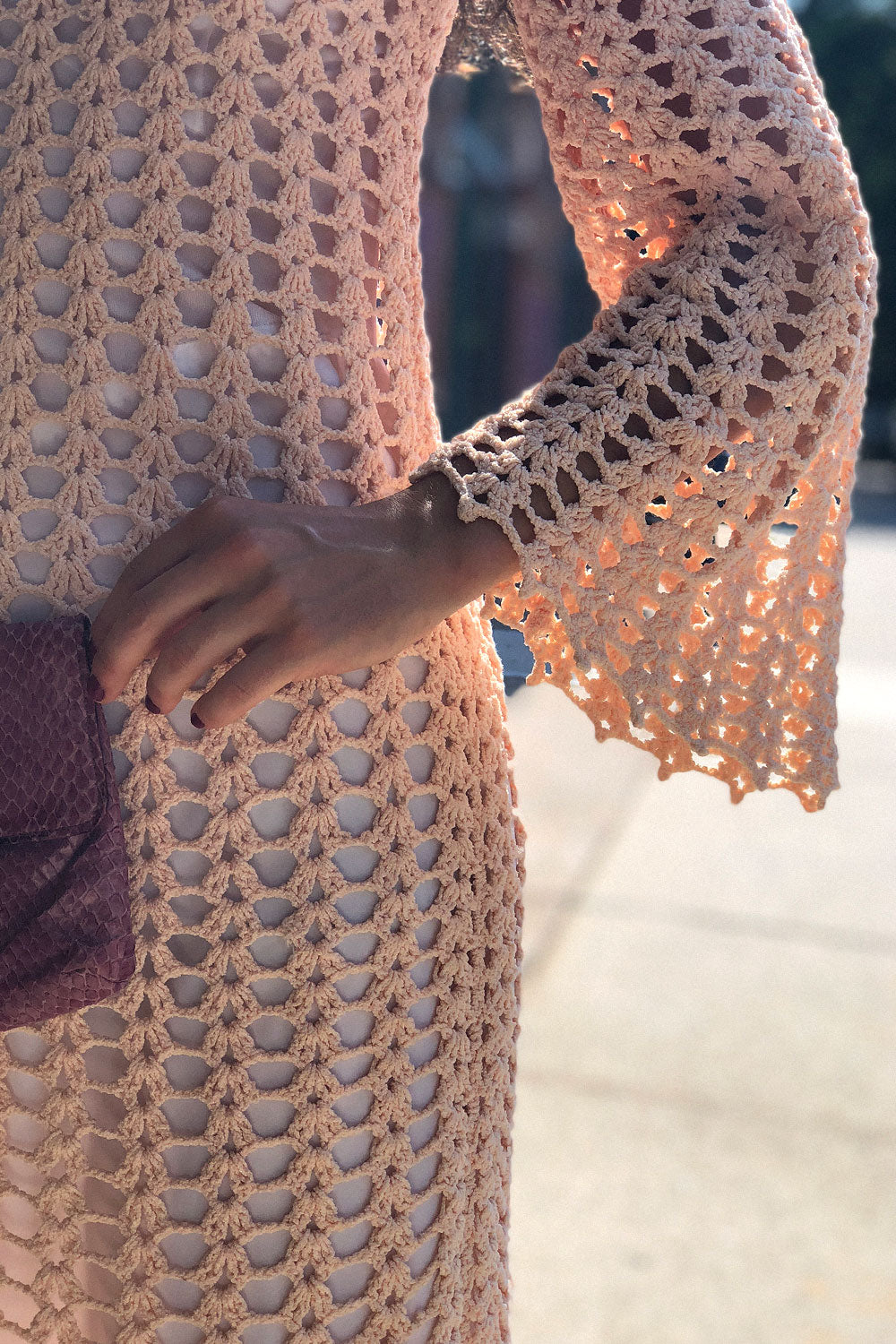 Blush Crochet Dress XS-M – OMNIA