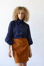 Burnt Suede Skirt S