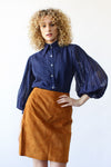 Burnt Suede Skirt S