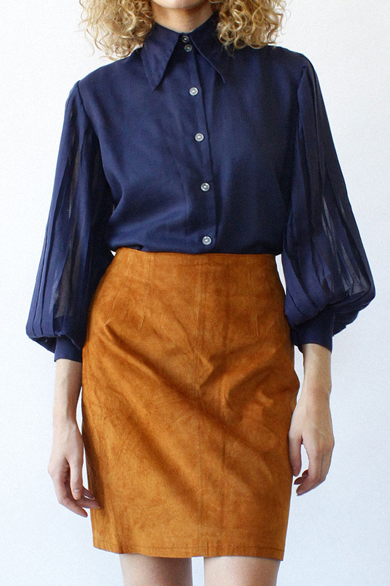 Burnt Suede Skirt S