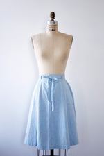 College Chambray Wrap Skirt S