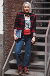 Gucci Plaid Power Blazer S/M