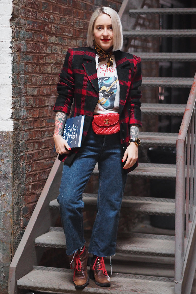 Gucci Plaid Power Blazer S/M