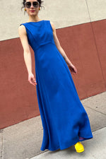 Cobalt Blue Sweeping Maxi Dress S