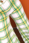 Lime Plaid Elephant Bells S/M