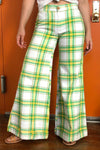Lime Plaid Elephant Bells S/M
