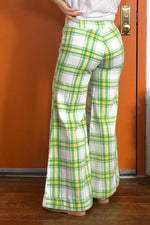 Lime Plaid Elephant Bells S/M