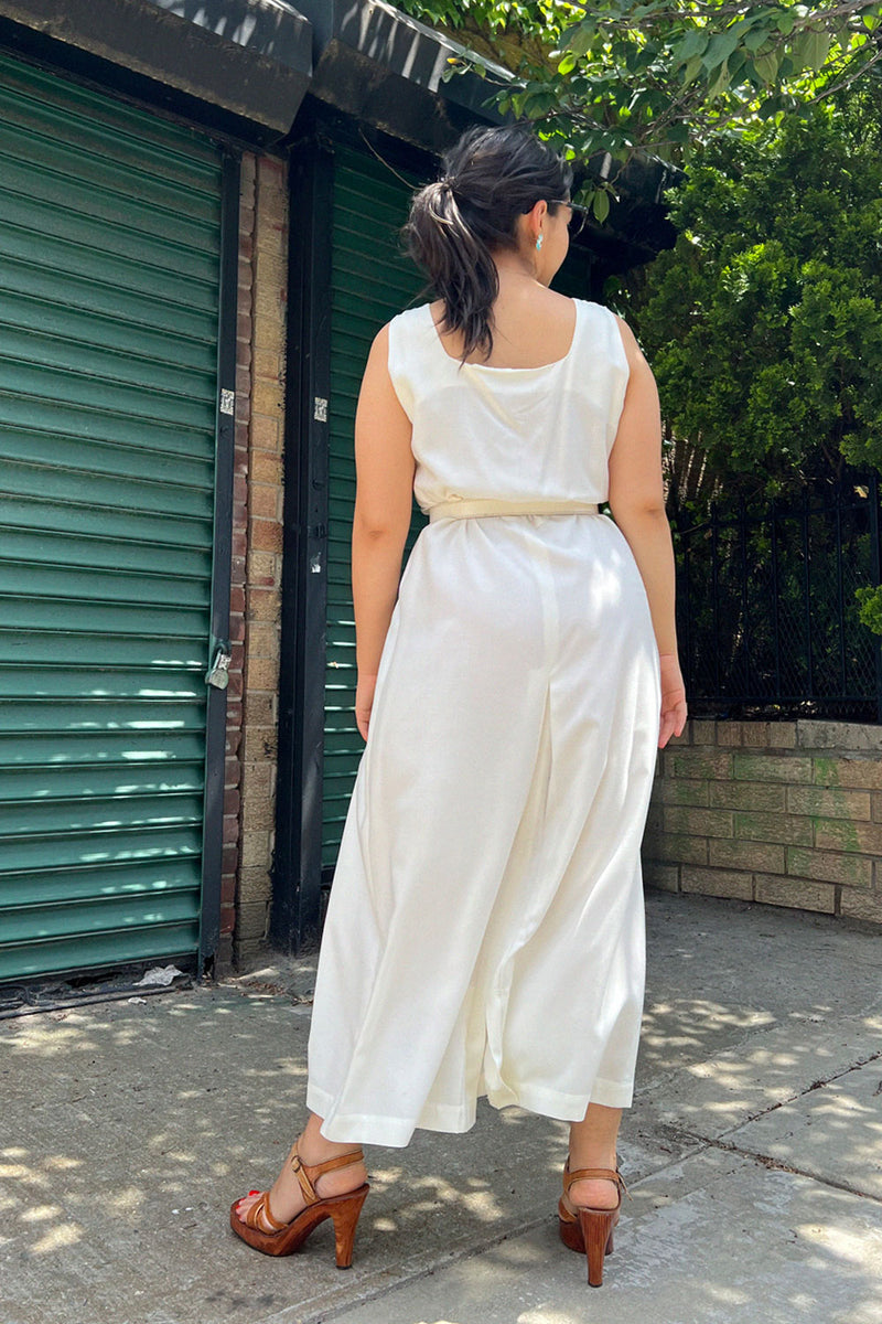 Victoria Falls Ivory Rayon Dress M/L