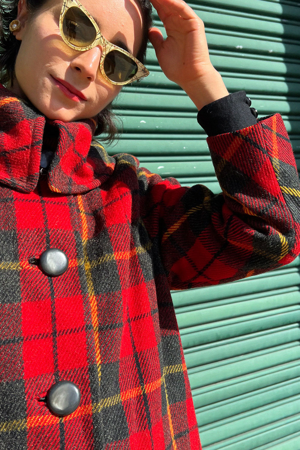 Capri Plaid Flare Coat XS/S