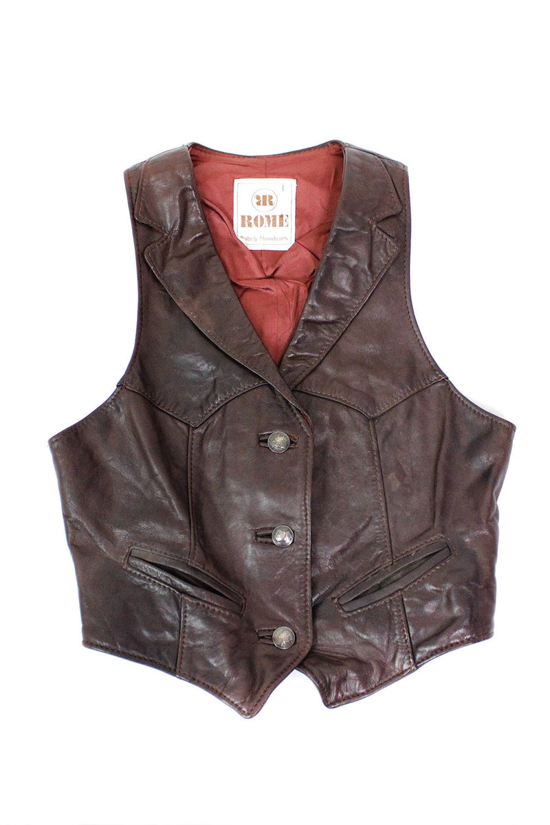 Emile Leather Vest XS