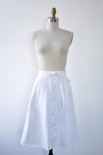 White Denim Wrap Skirt XS