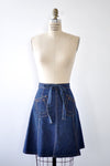 Dee Dee Denim Wrap Mini Skirt XS