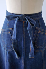 Dee Dee Denim Wrap Mini Skirt XS