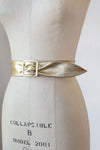 Golden Leather Waist Belt