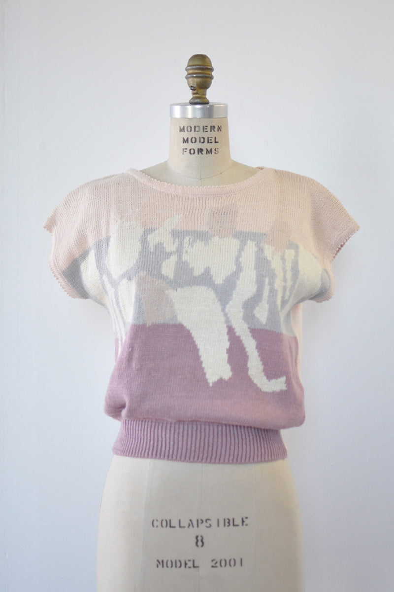 Pastel Melrose Knit Top XS/S/M