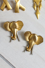 Bronzed Elephant Earrings