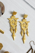 HOLD - Geometric Chandelier Earrings