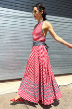 Gingham Full Sweep Maxi Dress XS/S