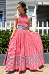 Gingham Full Sweep Maxi Dress XS/S