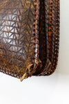 Sale / Geometric Tooled Leather Bag