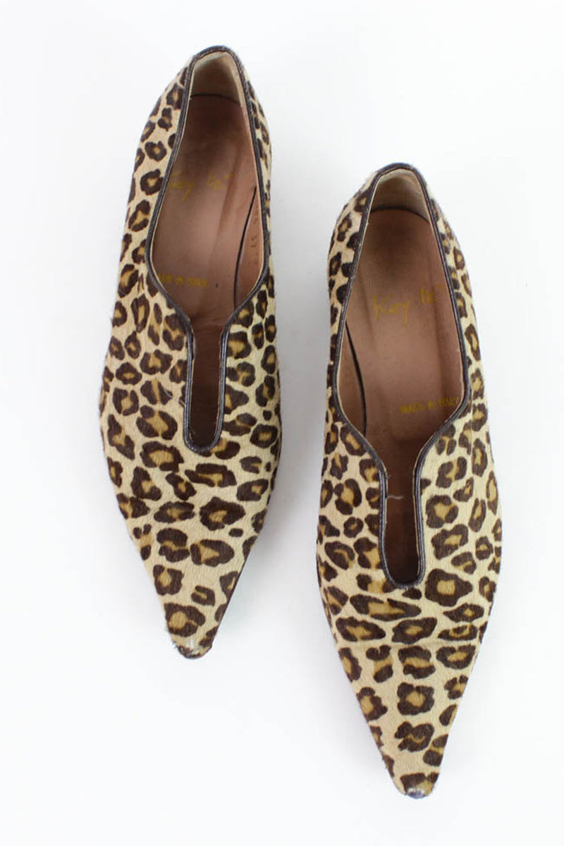 Leopard Pointed Flats 6