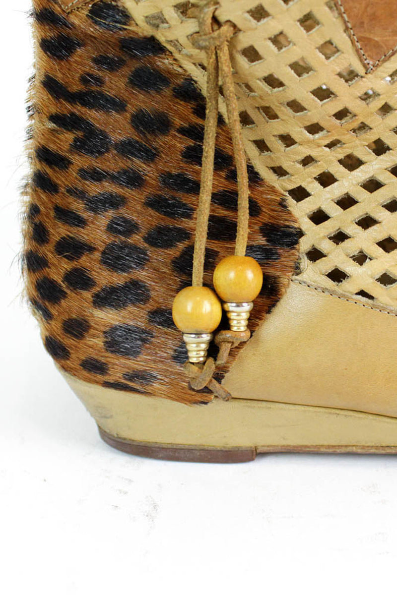 Leopard Tribal Ankle Boots 7