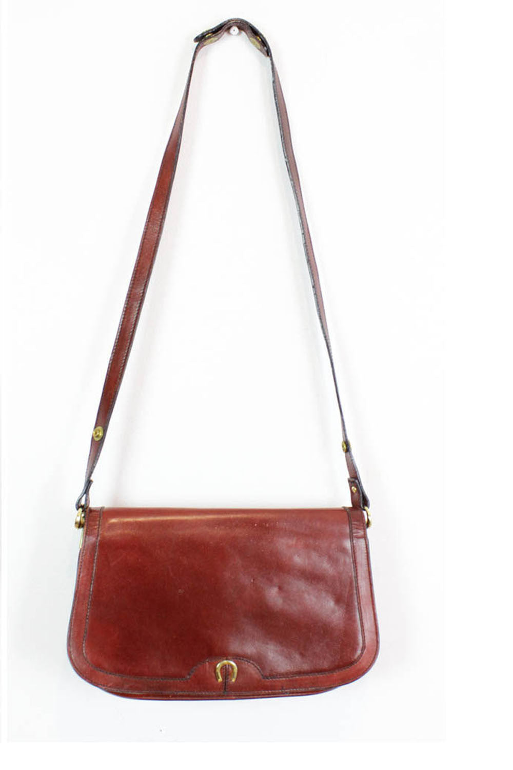 Burgundy Horseshoe Saddle Bag