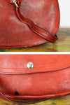 70s Rust Leather Saddle Bag