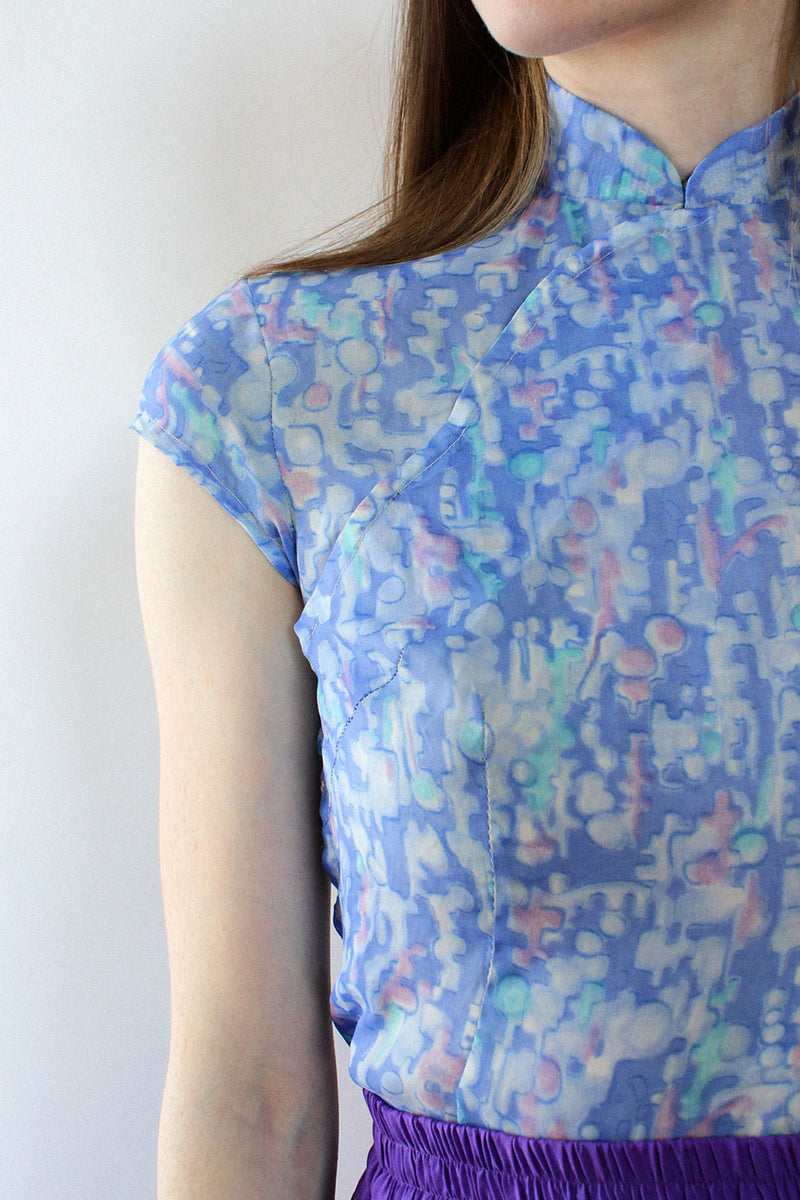 Watercolor Mandarin Top S