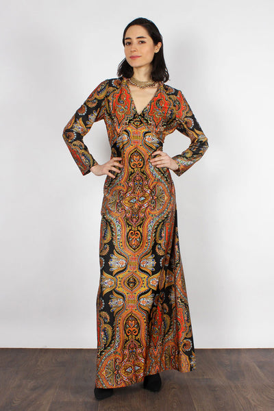 Romani Paisley Maxi Dress M – OMNIA