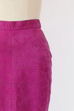 Fuchsia Textured Leather Skirt XS/S