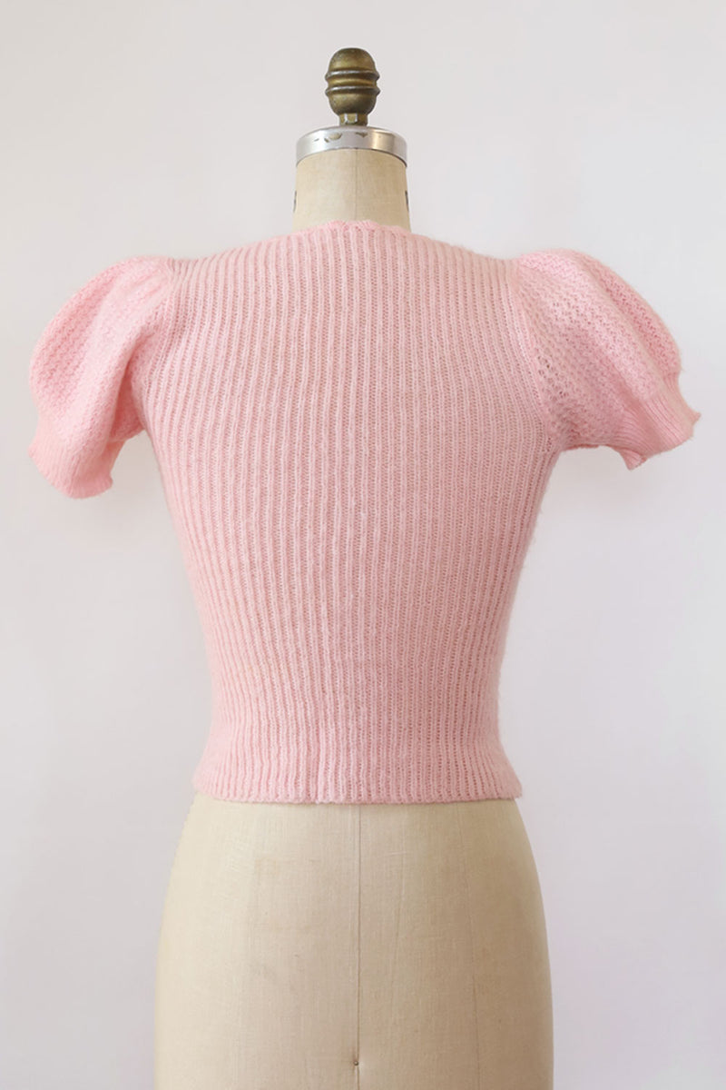 Cotton Candy Puff Sweater XS-M